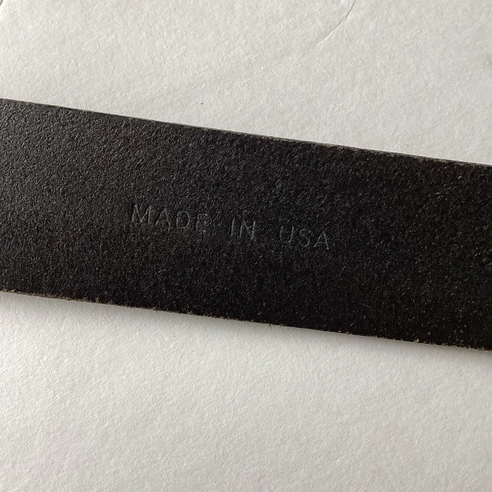 Polo Ralph Lauren Belt Mens 36/90 Black Italian Saddle Leather - Picture 6 of 15